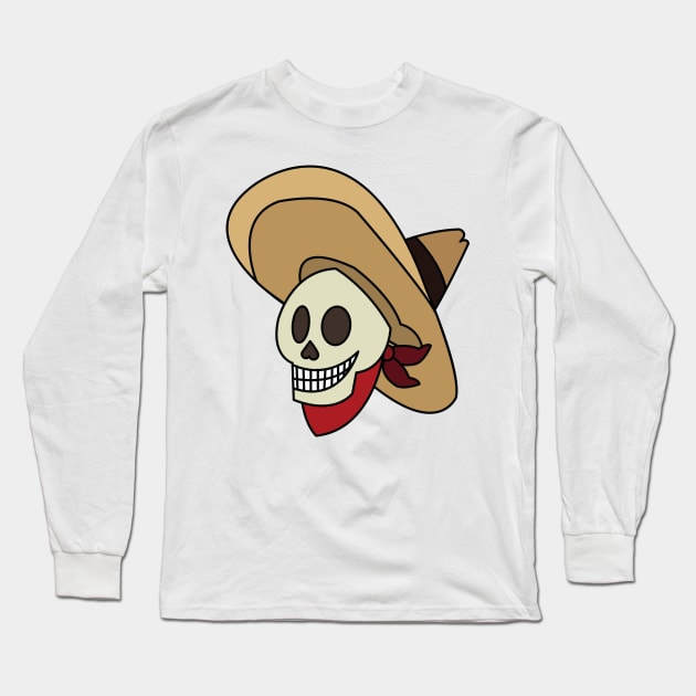 Mexican skull Long Sleeve T-Shirt by rayanammmar